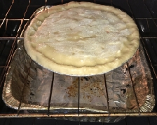 Pie in Oven with Catch Pan