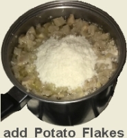 Adding Potato Flakes