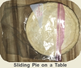 Sliding Pie into Zip bag